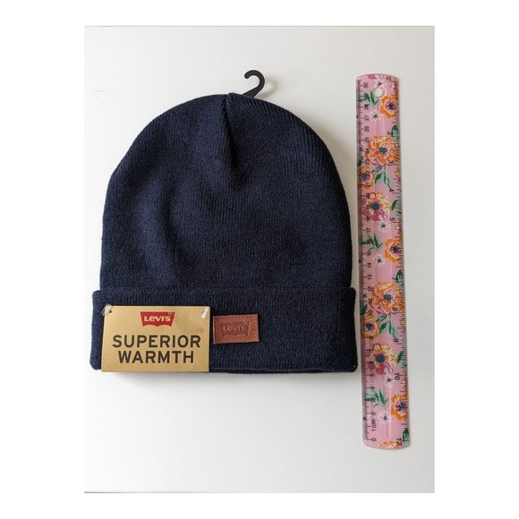 Men's Levi's® Knit Cuffed All Season Beanie - Navy - Picture 9 of 15